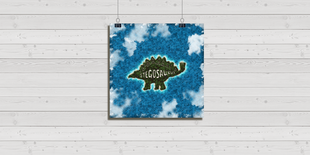 Stegosaurus Island Poster | Jurassic Studio