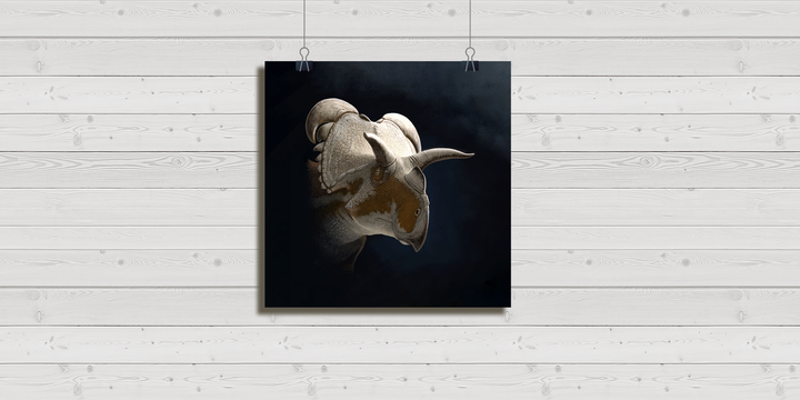 Medusaceratops Portrait Poster | Jurassic Studio