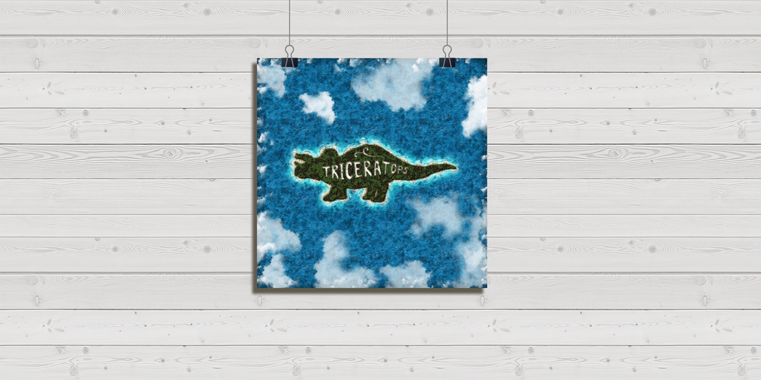 Triceratops Island Poster