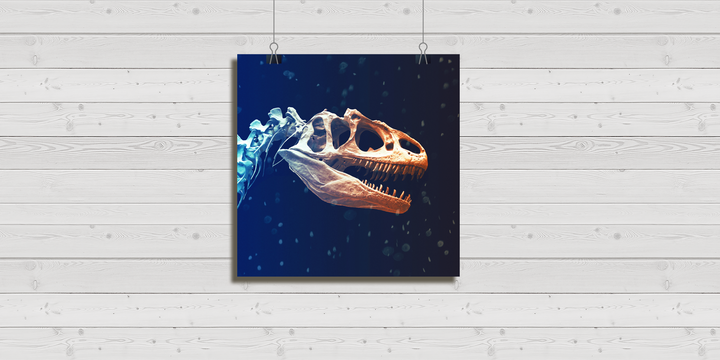 Allosaurus Skeleton Poster | Jurassic Studio