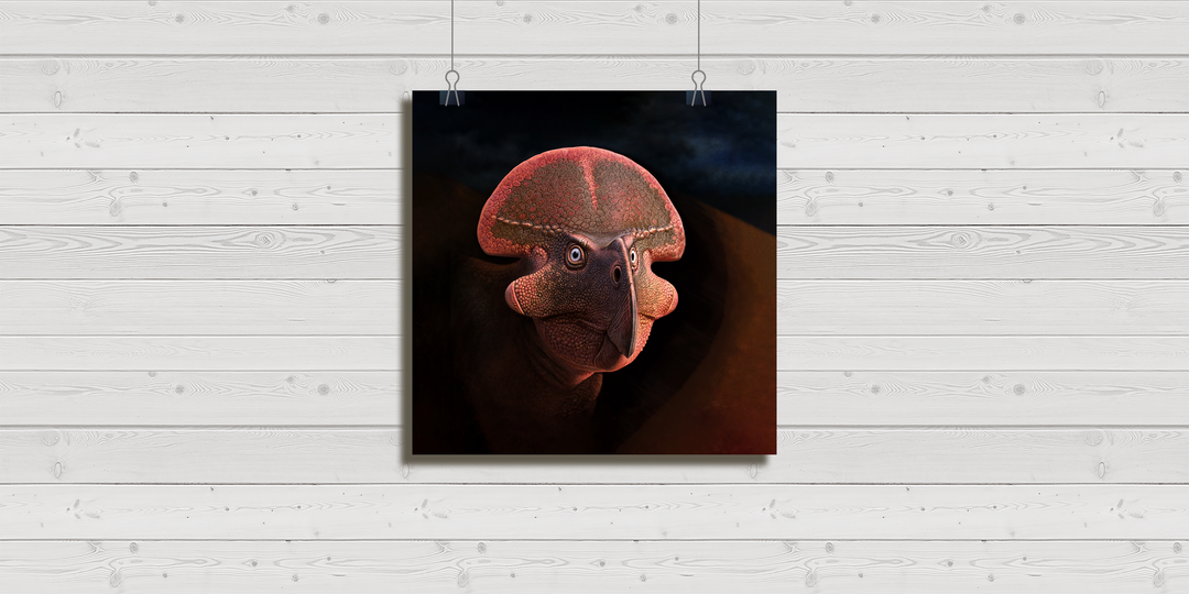Protoceratops Portrait Poster | Jurassic Studio