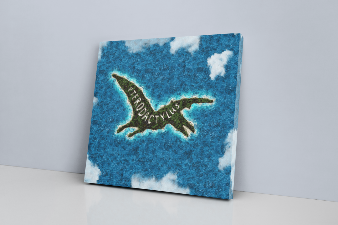 Pterodactyl Island Canvas Wrap | Jurassic Studio