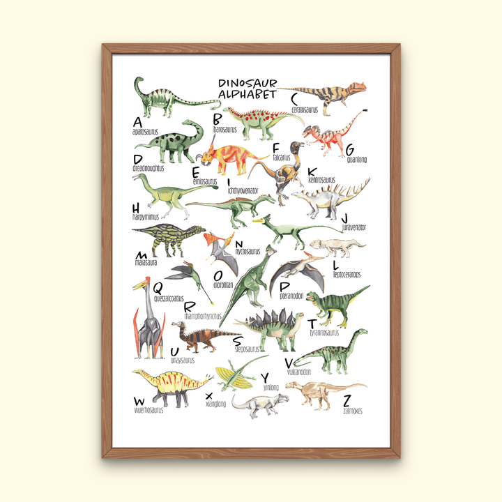 Dinosaur Alphabet Poster | Jurassic Studio