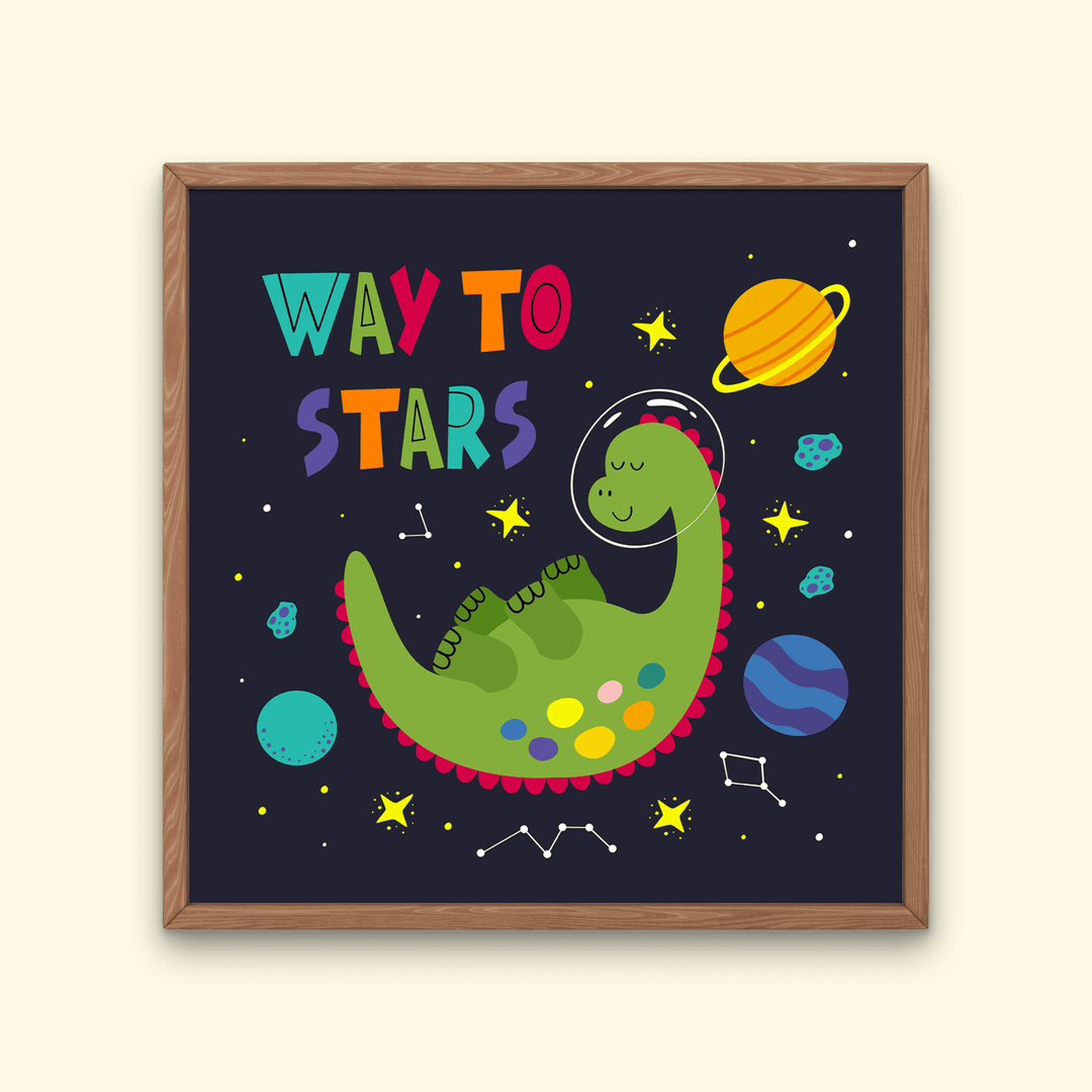 Dinosaur Way to Stars Poster | Jurassic Studio
