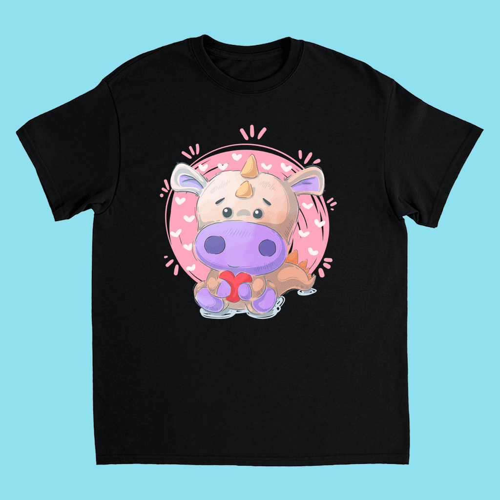 Kids Pink Baby Dino T-Shirt | Jurassic Studio
