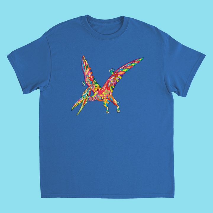 Kids Pterodactyl Zentangle T-Shirt