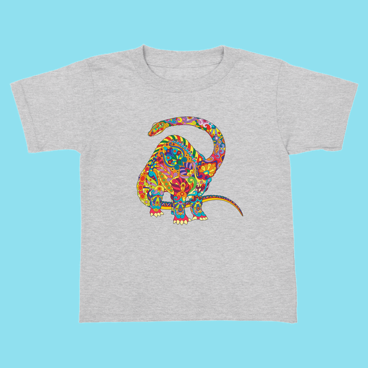 Toddler Brontosaurus Zentangle T-Shirt | Jurassic Studio
