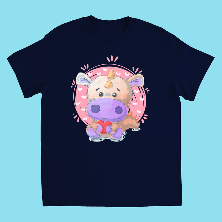 Kids Pink Baby Dino T-Shirt