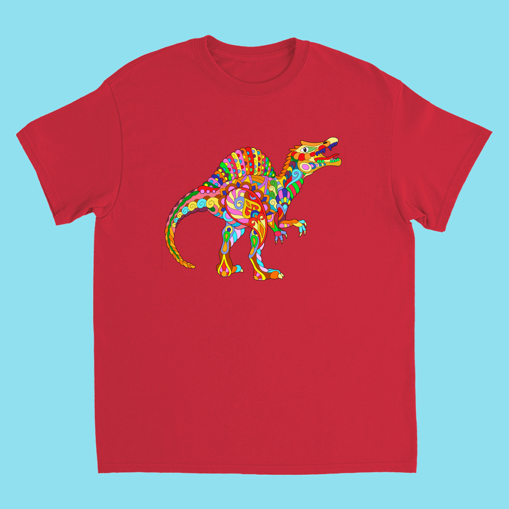 Kids Spinosaurus Zentangle T-Shirt | Jurassic Studio