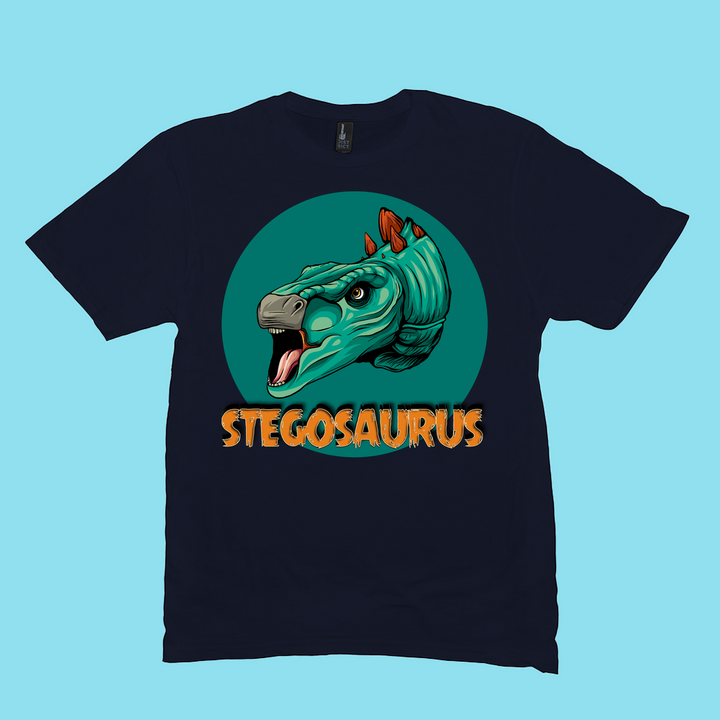 Men Stegosaurus Head T-Shirt