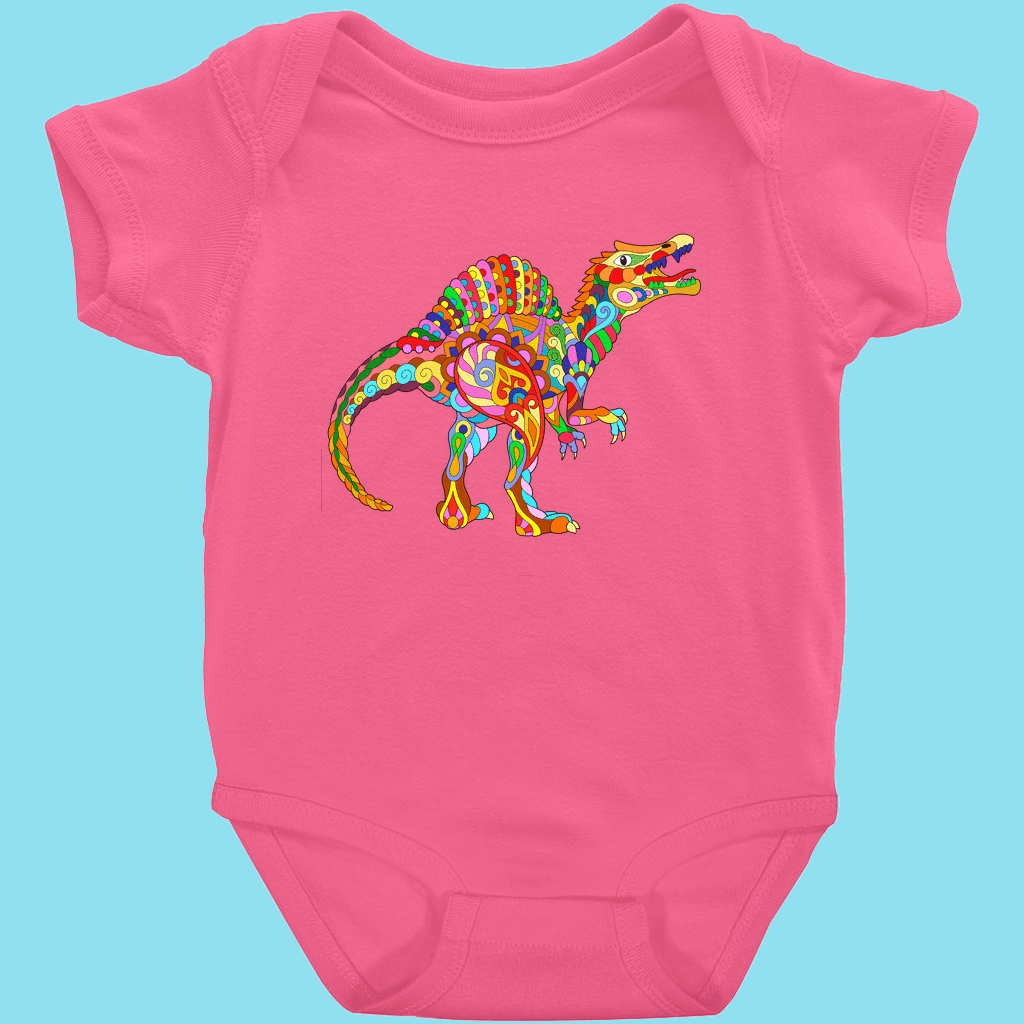 Toddler Spinosaurus Zentangle Onesie | Jurassic Studio