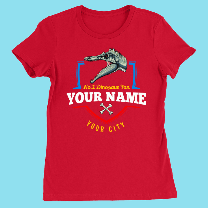 N.1 Spinosaurus Fan Custom Women T-Shirt | Jurassic Studio