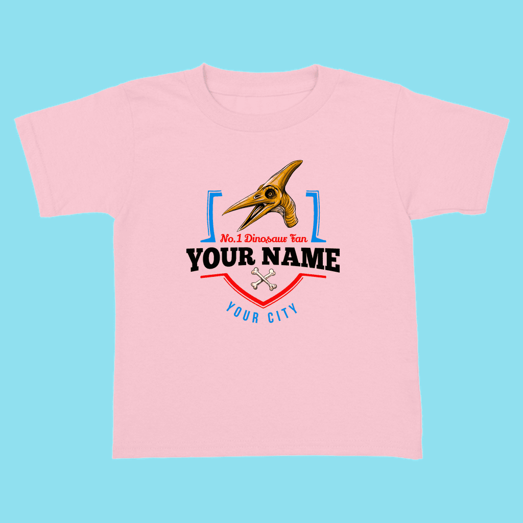 N.1 Pterodactyl Fan Custom Toddler T-Shirt | Jurassic Studio