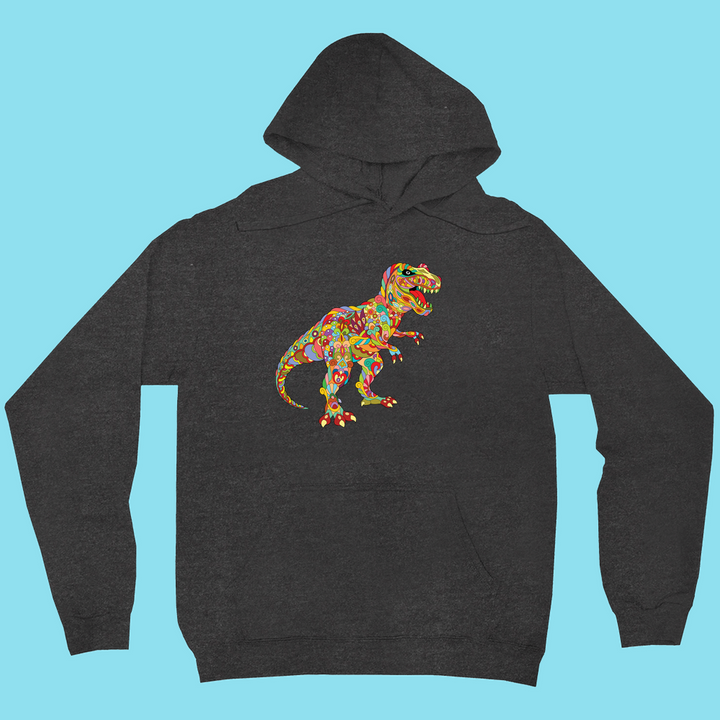 Women T-Rex Zentangle Hoodie