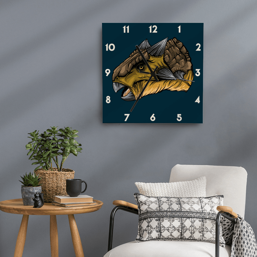 11 Inch Ankylosaurus Wall Art Clock | Jurassic Studio