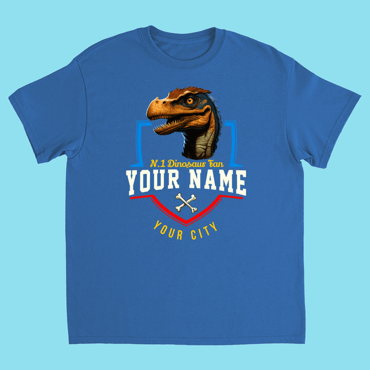 N.1 Velociraptor Fan Custom Kids T-Shirt | Jurassic Studio