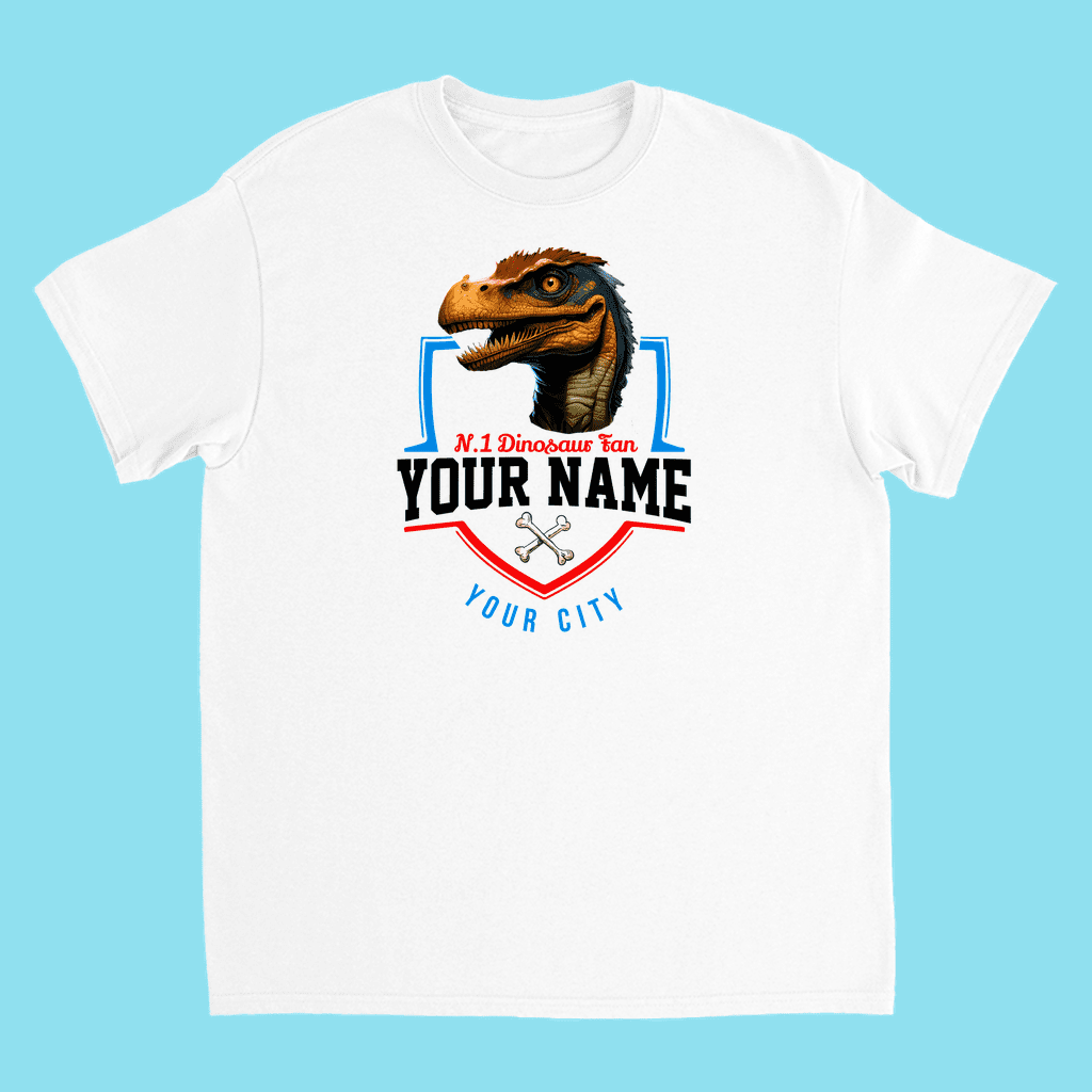 N.1 Velociraptor Fan Custom Kids T-Shirt | Jurassic Studio