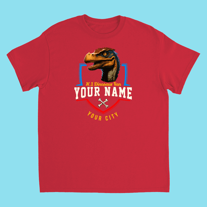 N.1 Velociraptor Fan Custom Kids T-Shirt | Jurassic Studio