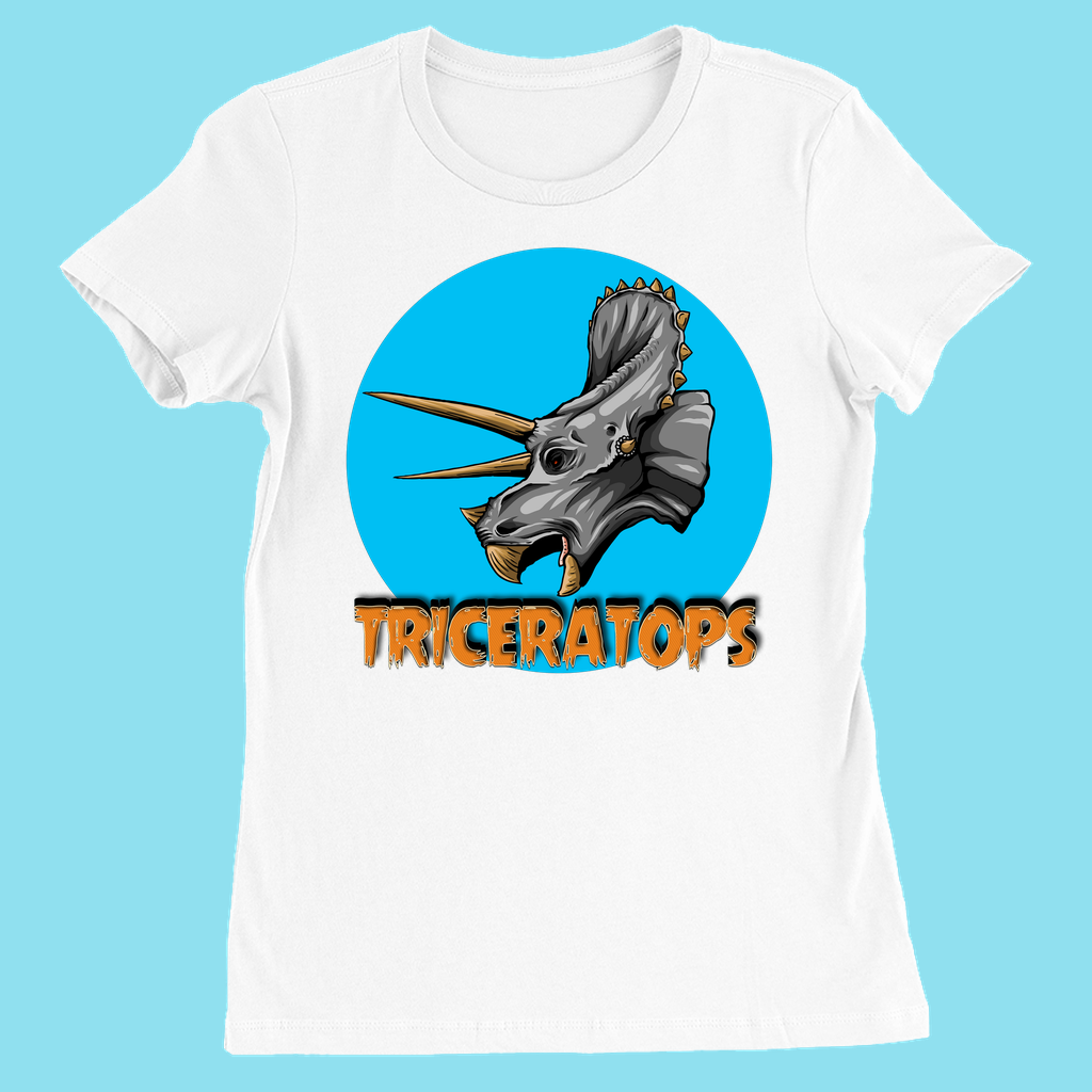 Women Triceratops Head T-Shirt | Jurassic Studio