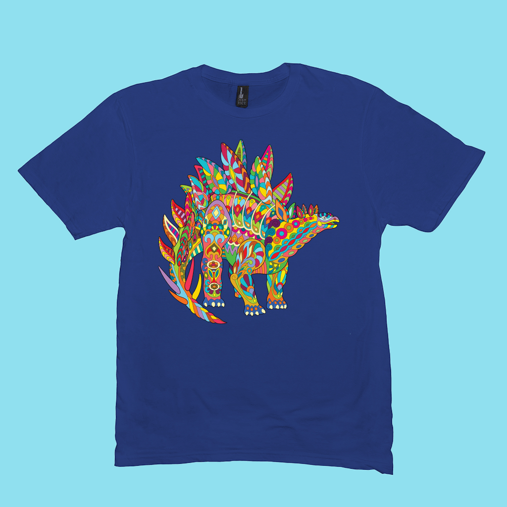 Men Stegosaurus Zentangle T-Shirt | Jurassic Studio