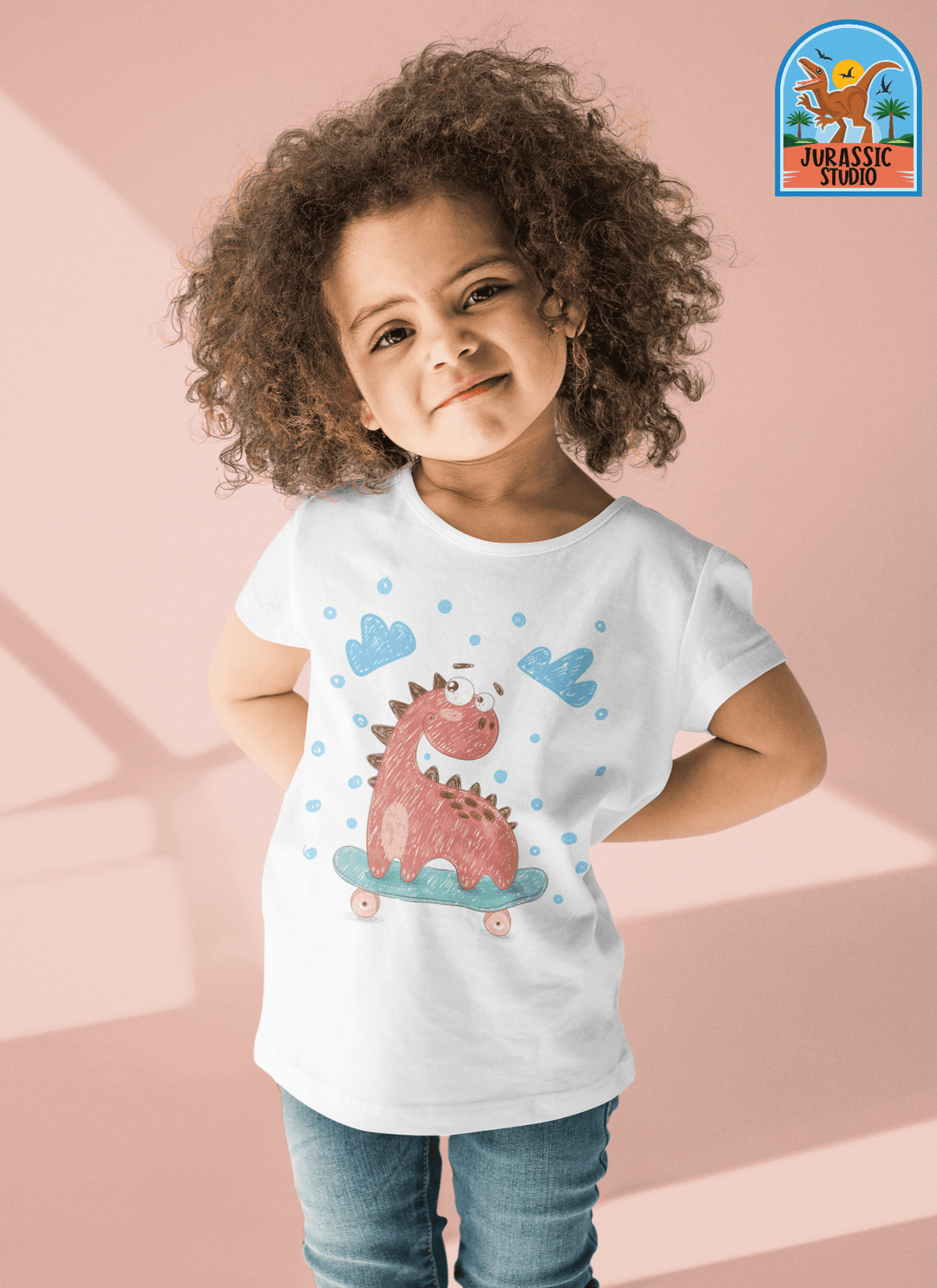 Toddler Baby Dino Skate T-Shirt | Jurassic Studio