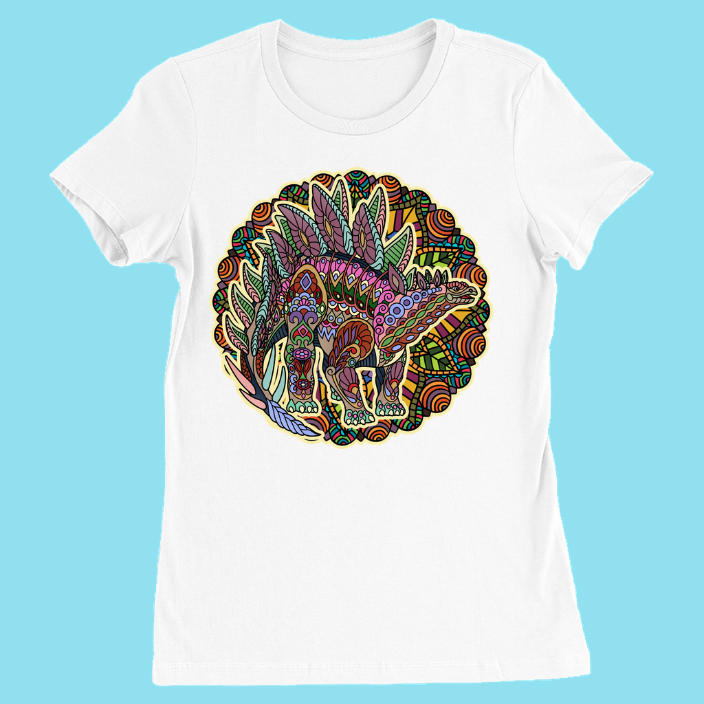 Women Stegosaurus Mandala T-Shirt