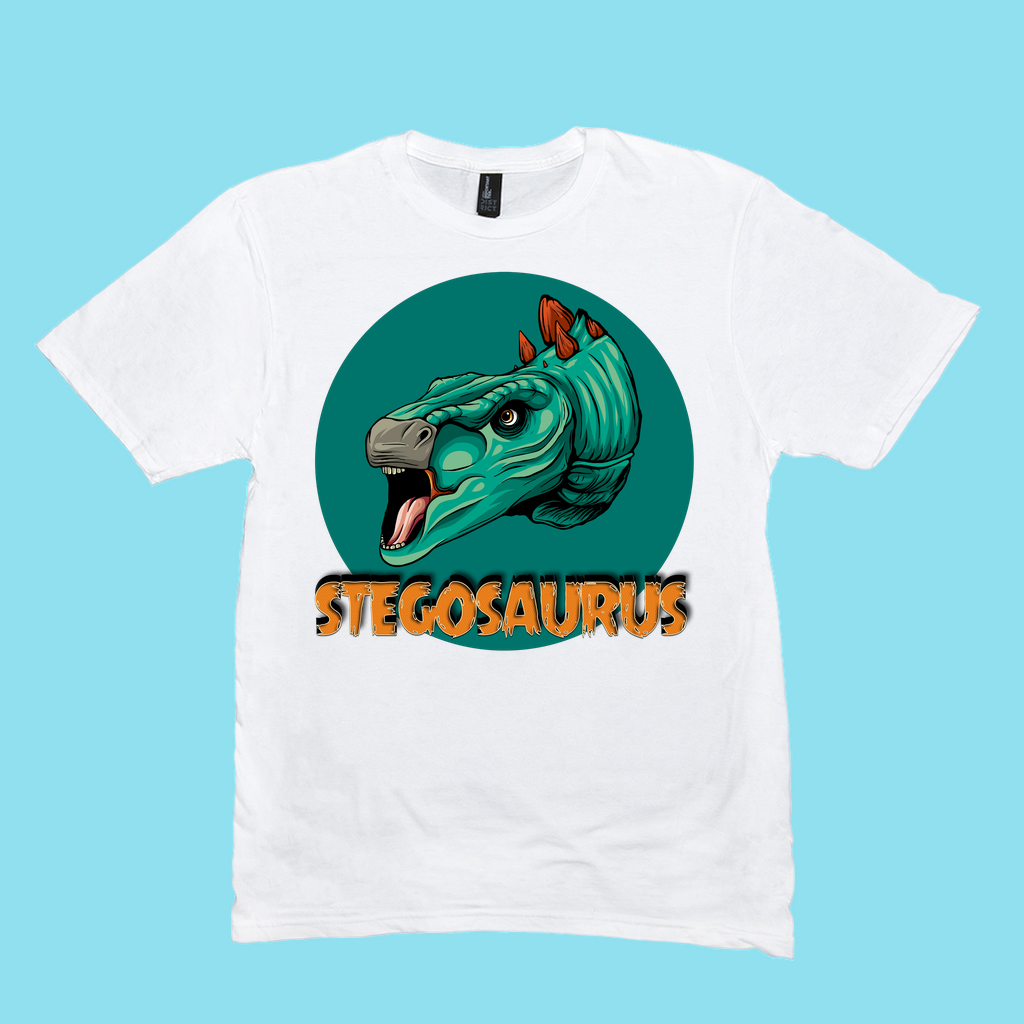 Men Stegosaurus Head T-Shirt