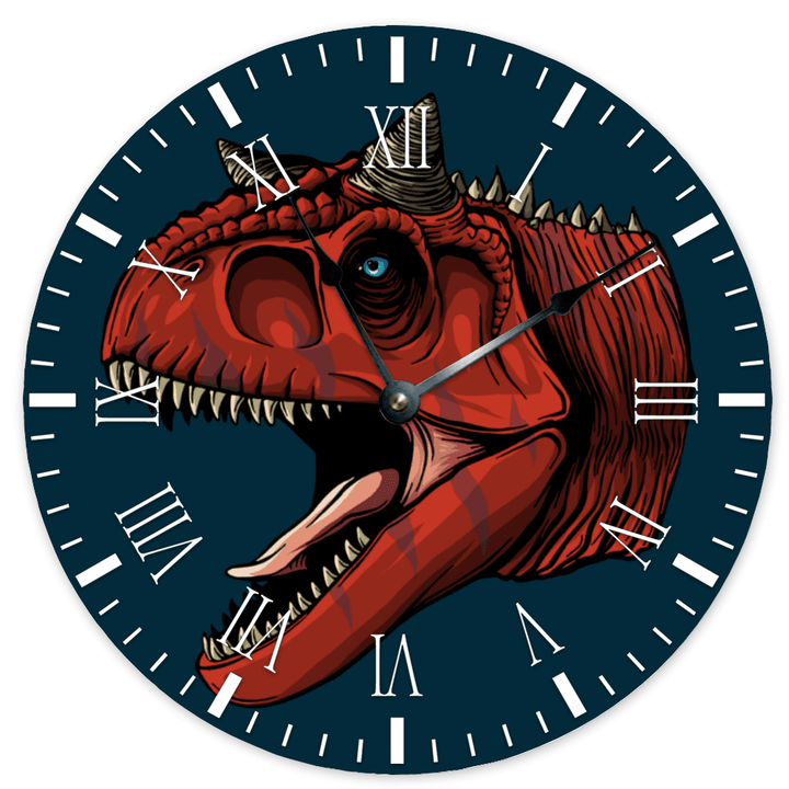 15 Inch Carnotaurus Wall Art Clock | Jurassic Studio