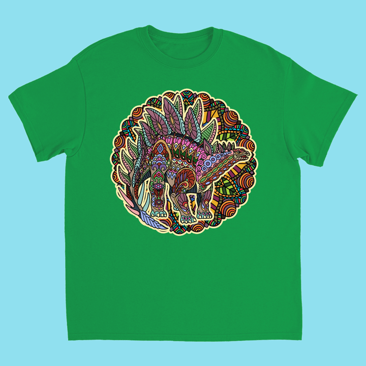 Kids Stegosaurus Mandala T-Shirt | Jurassic Studio