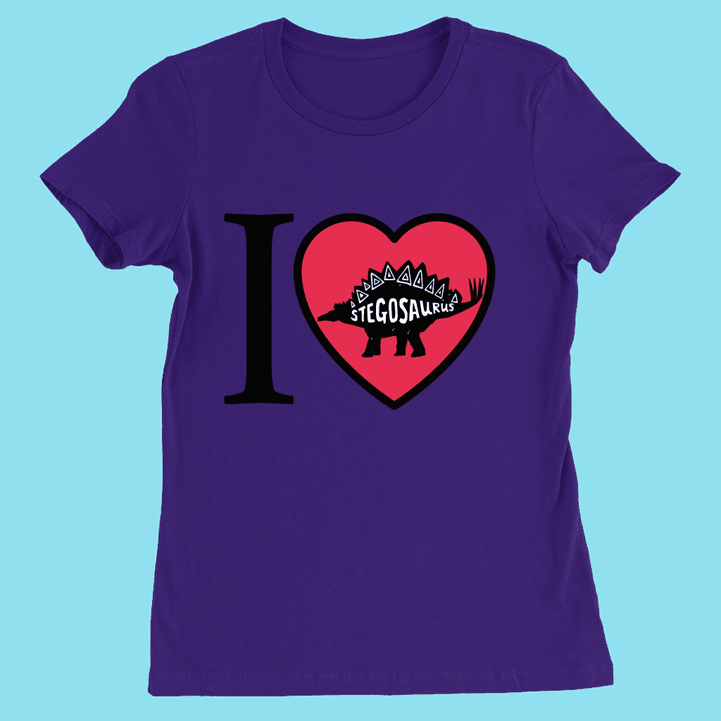 Women I Love Stegosaurus T-Shirt | Jurassic Studio