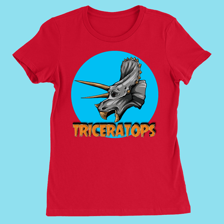 Women Triceratops Head T-Shirt | Jurassic Studio