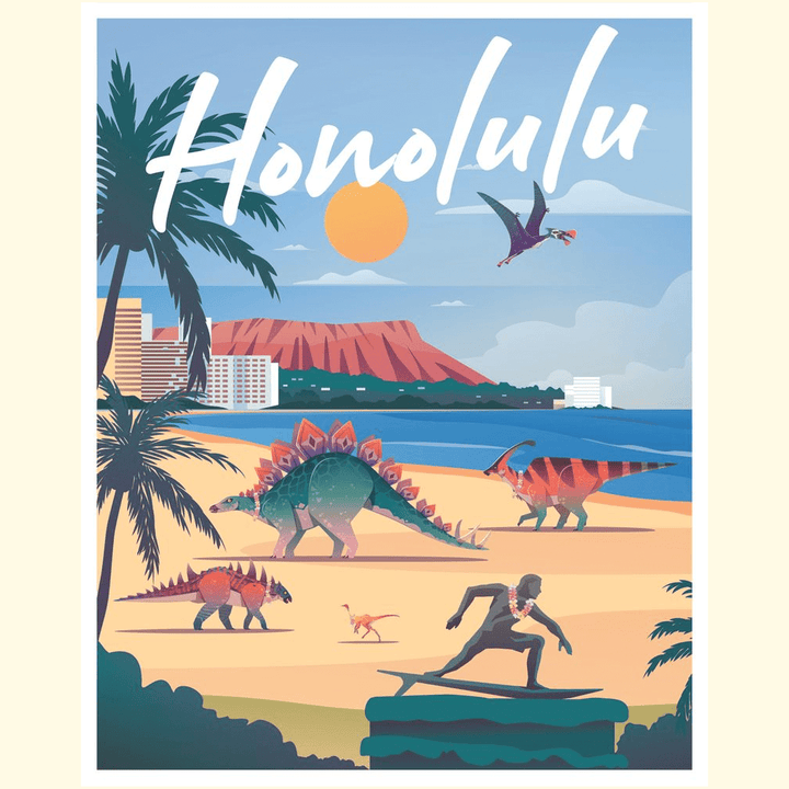 Honolulu Poster | Jurassic Studio