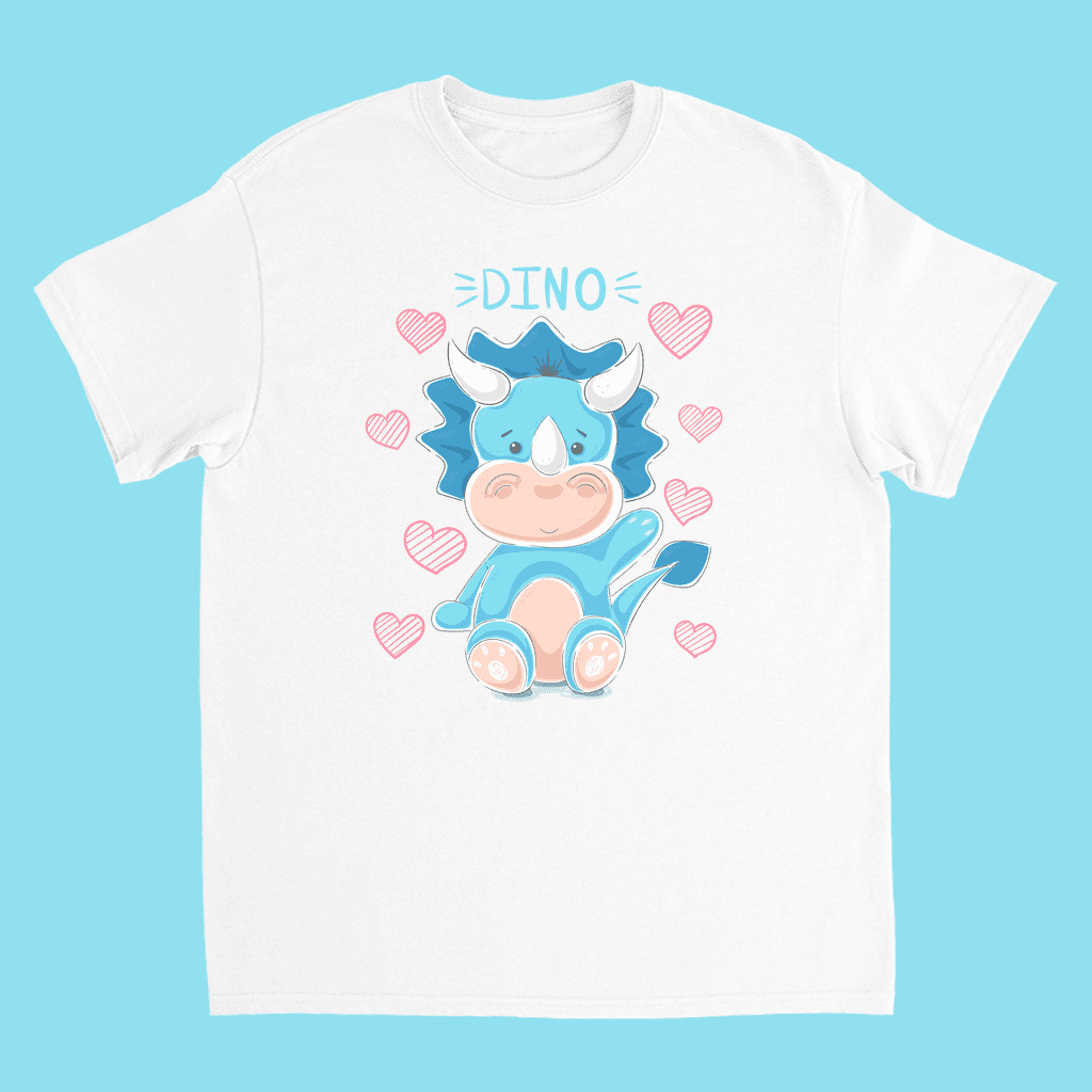 Kids Baby Blue Dino T-Shirt | Jurassic Studio