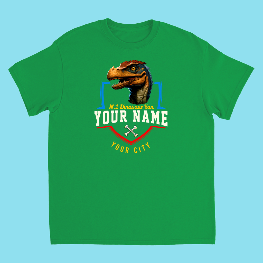 N.1 Velociraptor Fan Custom Kids T-Shirt