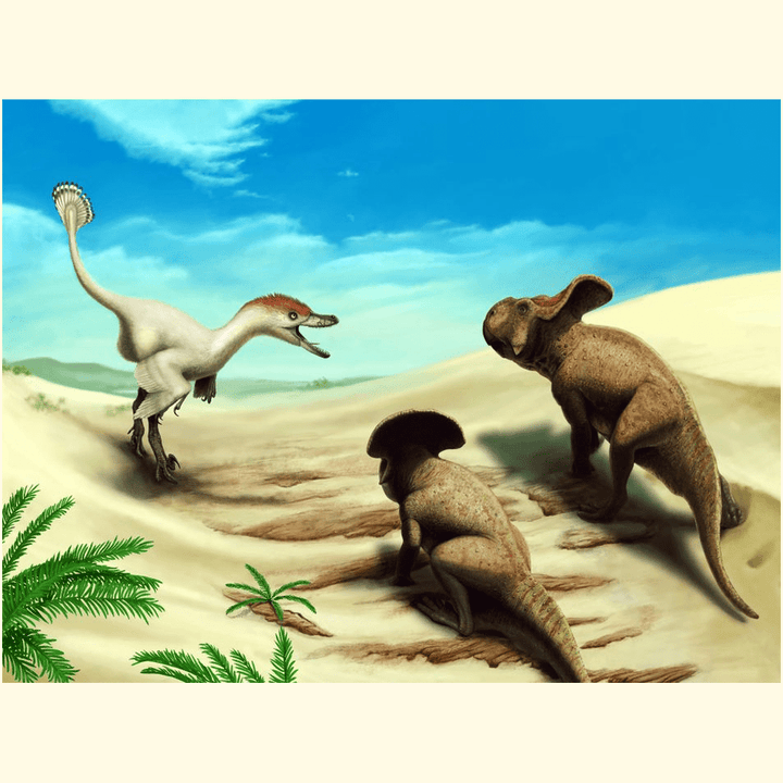 Velociraptor and Protoceratops Poster | Jurassic Studio