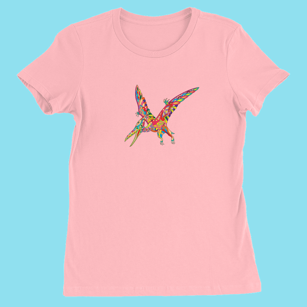 Women Pterodactyl Zentangle T-Shirt | Jurassic Studio