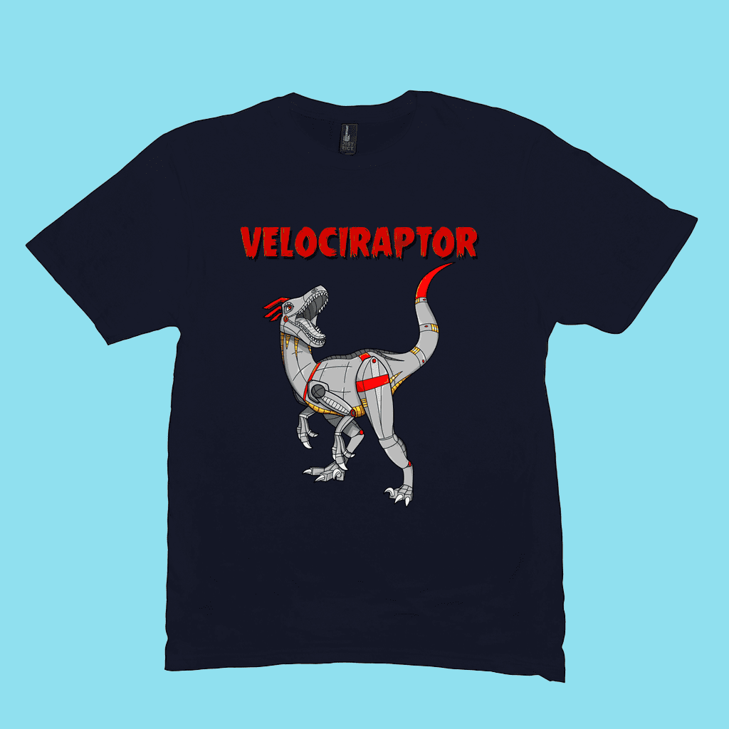 Men Robot Velociraptor T-Shirt | Jurassic Studio