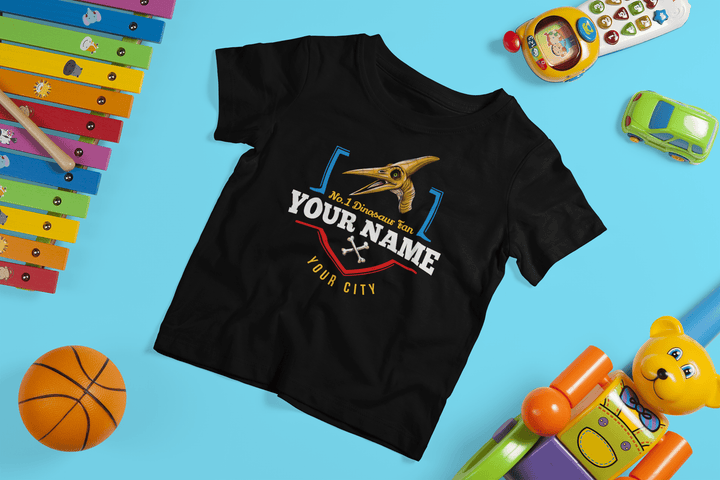 N.1 Pterodactyl Fan Custom Toddler T-Shirt | Jurassic Studio