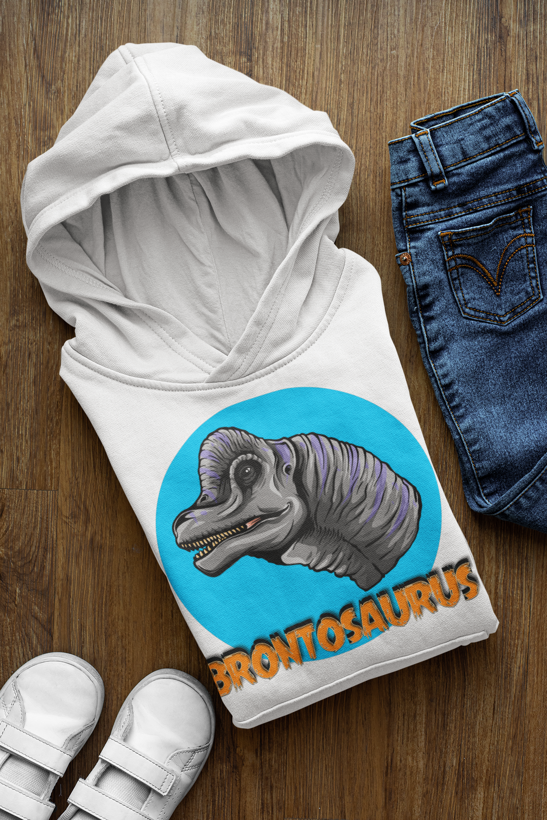 Kids Brontosaurus Head Hoodie | Jurassic Studio