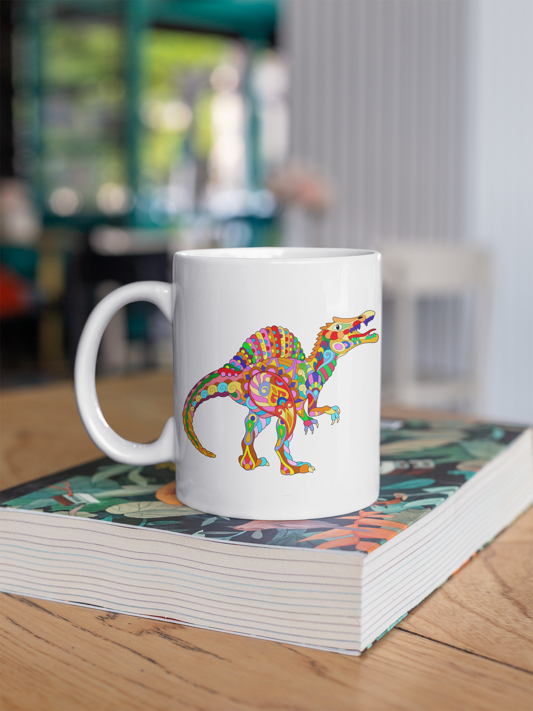 Spinosaurus Zentangle Mug | Jurassic Studio
