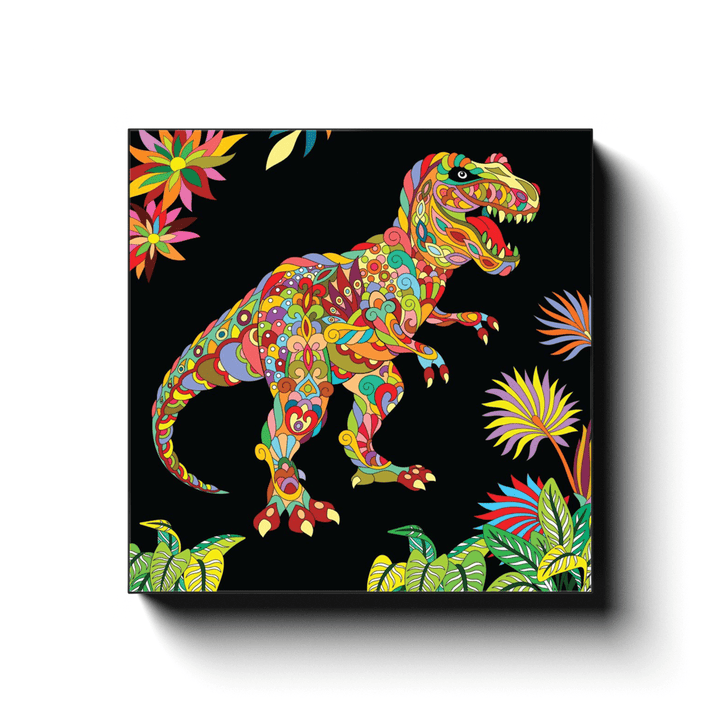 T-Rex Zentangle Canvas Wrap | Jurassic Studio