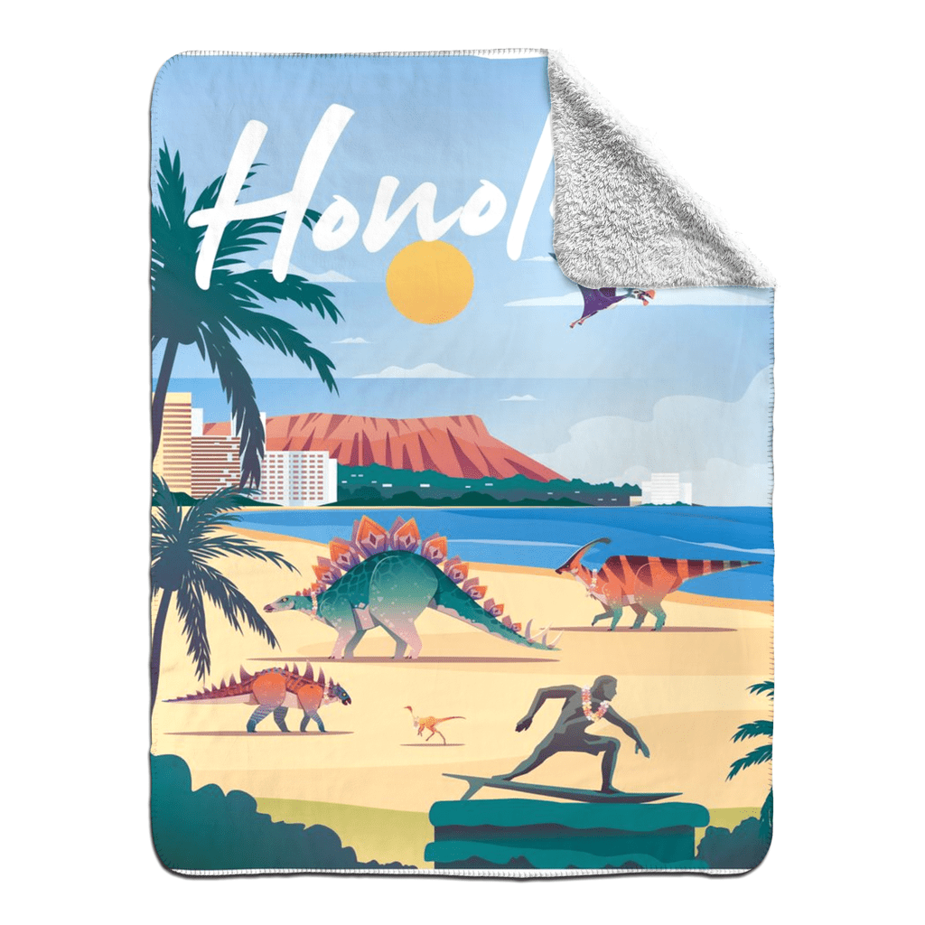 Honolulu Sherpa Blanket | Jurassic Studio