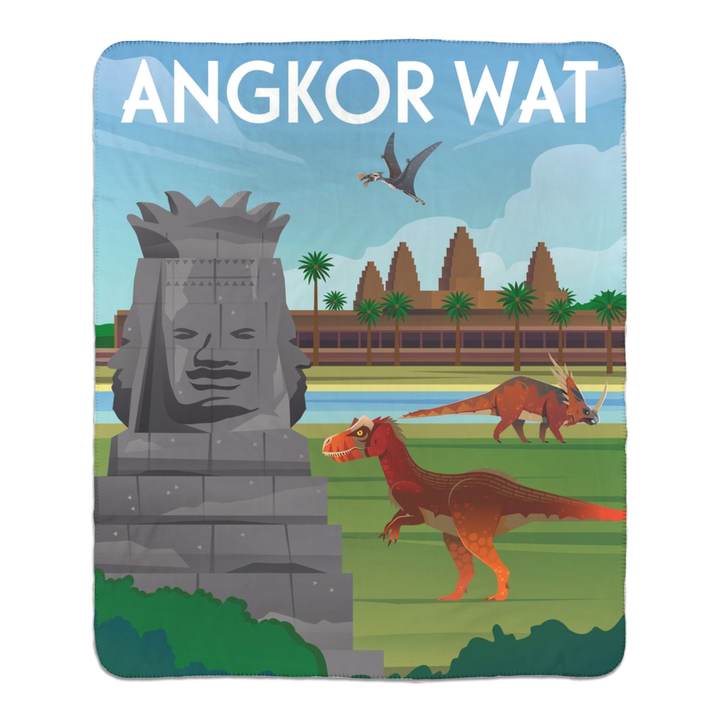 Angkor Wat Sherpa Blanket