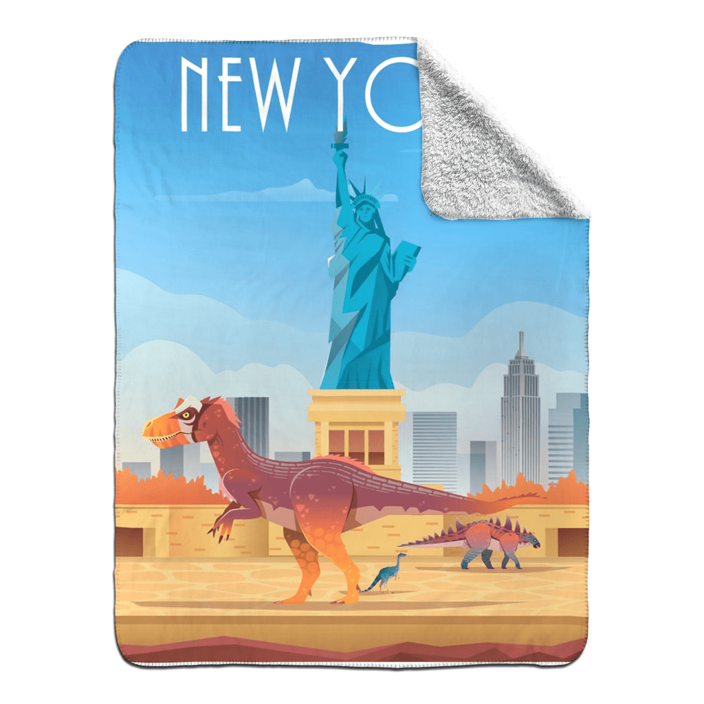 New York Sherpa Blanket | Jurassic Studio