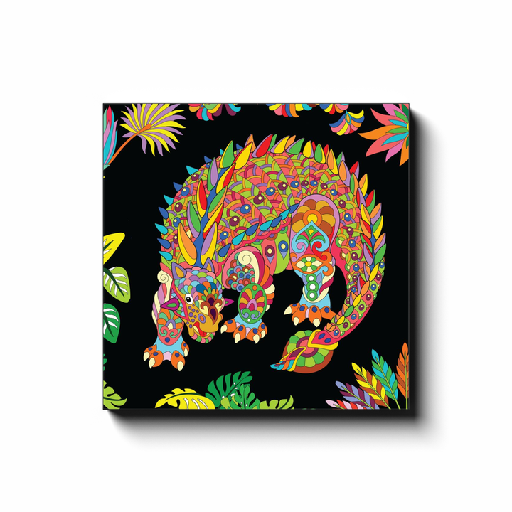 Ankylosaurus Zentangle Canvas Wrap | Jurassic Studio