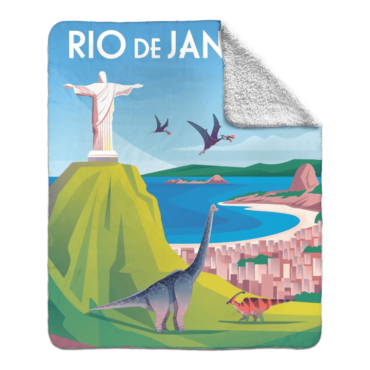 Rio de Janeiro Sherpa Blanket | Jurassic Studio