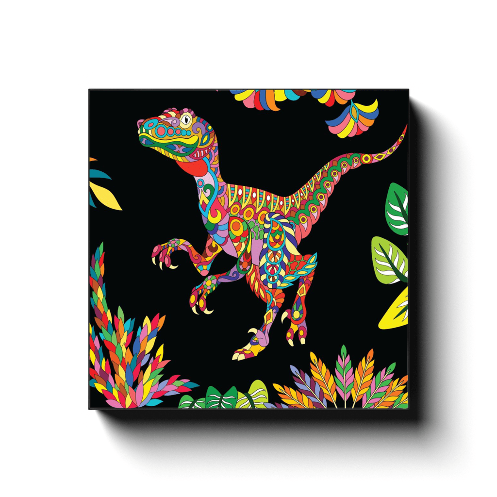 Velociraptor Zentangle  Canvas Wrap