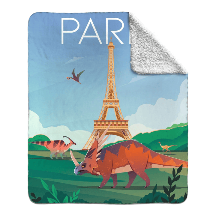 Paris Sherpa Blanket | Jurassic Studio