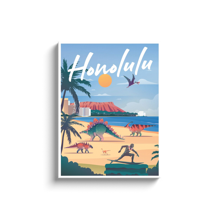 Honolulu Canvas Wrap | Jurassic Studio