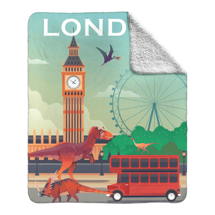 London Sherpa Blanket | Jurassic Studio